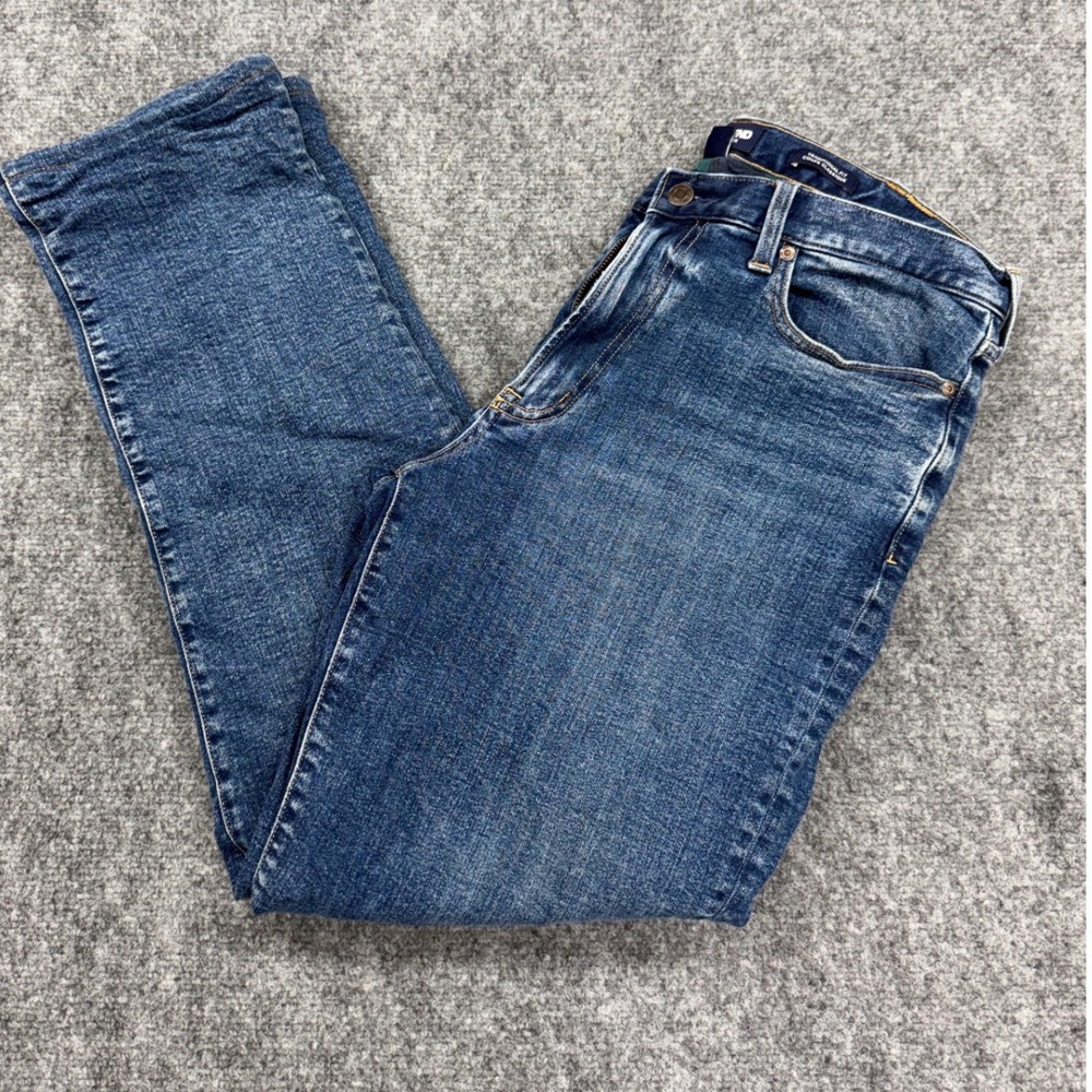 Lands End Square Rigger Flannel Lined Jeans Plaid Traditional Fit Mens 36x31 - Picture 2 of 9